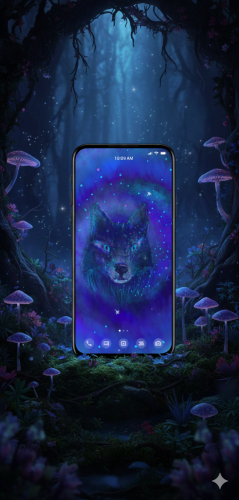Tapeta na telefon Strażnik Sekretu - Wilk - mockup.png
